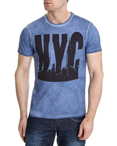 Centered NYC Oil-Effect T-Shirt